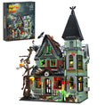 Load image into Gallery viewer, [Presale]Halloween Haunted House Building Set with Lights – Mansion with Skeleton & Pumpkin
