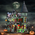 Load image into Gallery viewer, [Presale]Halloween Haunted House Building Set with Lights – Mansion with Skeleton & Pumpkin
