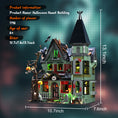 Load image into Gallery viewer, [Presale]Halloween Haunted House Building Set with Lights – Mansion with Skeleton & Pumpkin
