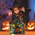 Load image into Gallery viewer, [Presale]Halloween Haunted House Building Set with Lights – Mansion with Skeleton & Pumpkin
